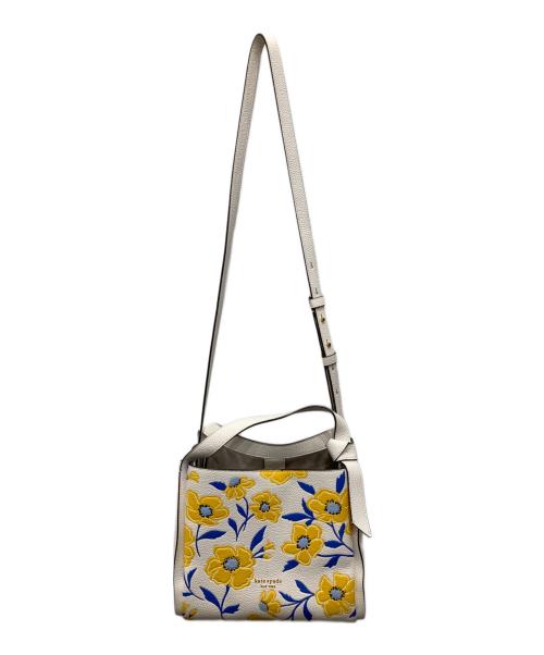 Kate Spade（ケイトスペード）Kate Spade (ケイトスペード) ノット サンシャインフローラルミディアムクロスボディトート アイボリーの古着・服飾アイテム