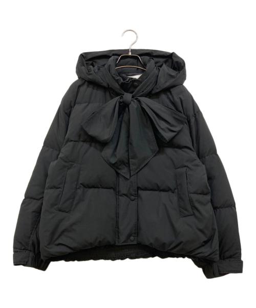 Lily Brown（リリーブラウン）Lily Brown (リリーブラウン) Recycleボウタイリボンダウンジャケット ブラック サイズ:Fの古着・服飾アイテム