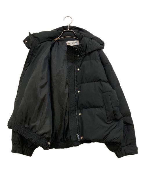 Lily Brown（リリーブラウン）Lily Brown (リリーブラウン) Recycleボウタイリボンダウンジャケット ブラック サイズ:Fの古着・服飾アイテム
