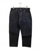 A.PRESSEアプレッセ）の古着「Washed Denim Wide Pants」｜インディゴ