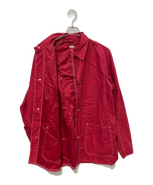 A.PRESSE（アプレッセ）A.PRESSE (アプレッセ) Over Dyeing Coverall Jacket　23SAP-01-02M レッド サイズ:2の古着・服飾アイテム