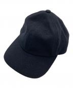 cornierコルニエ）の古着「Super140's WOOL SILK NEP CAP/スーパー ワンフォーティーズ ウール シルク ネップ キャップ」｜ブラック