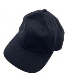 cornier（コルニエ）の古着「Super140's WOOL SILK NEP CAP/スーパー ワンフォーティーズ ウール シルク ネップ キャップ」｜ブラック