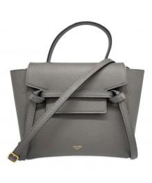 CELINE（セリーヌ）の古着「ベルトバッグ ナノ」｜グレー