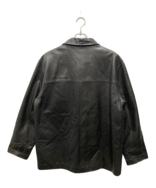 POLO RALPH LAUREN（ポロ・ラルフローレン）POLO RALPH LAUREN (ポロ・ラルフローレン) レザーカーコート ブラック サイズ:XLの古着・服飾アイテム