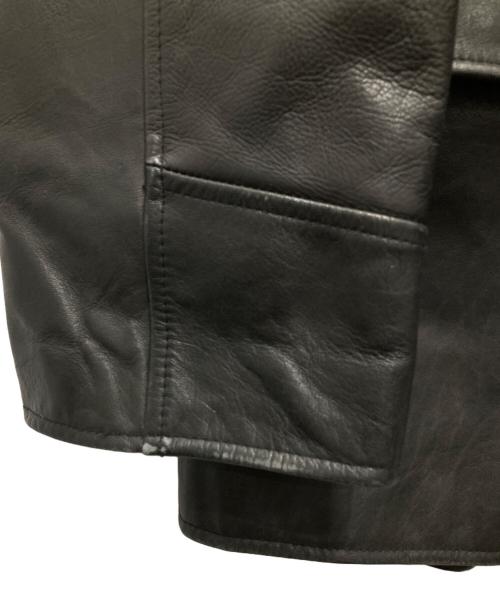 POLO RALPH LAUREN（ポロ・ラルフローレン）POLO RALPH LAUREN (ポロ・ラルフローレン) レザーカーコート ブラック サイズ:XLの古着・服飾アイテム