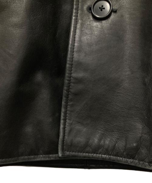 POLO RALPH LAUREN（ポロ・ラルフローレン）POLO RALPH LAUREN (ポロ・ラルフローレン) レザーカーコート ブラック サイズ:XLの古着・服飾アイテム