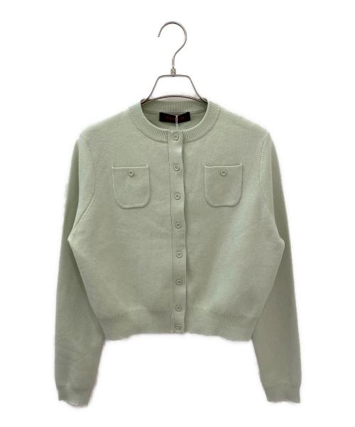 CABAN（キャバン）CABAN (キャバン) コットンカシミヤ クルーネックカーディガン グリーン サイズ:XSの古着・服飾アイテム