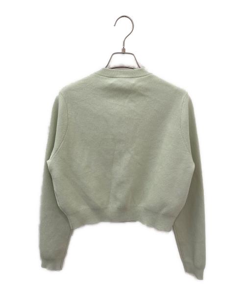 CABAN（キャバン）CABAN (キャバン) コットンカシミヤ クルーネックカーディガン グリーン サイズ:XSの古着・服飾アイテム