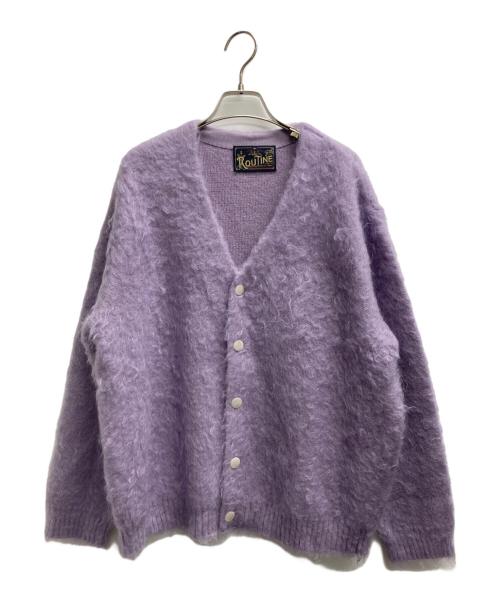 ROUTINE（ルーティン）ROUTINE (ルーティン) ソリッド起毛カーディガン ラベンダー サイズ:1の古着・服飾アイテム