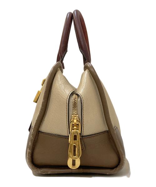 LOEWE（ロエベ）LOEWE (ロエベ) アナグラム アマソナ 28 ボストンバッグ トリコロール ベージュの古着・服飾アイテム