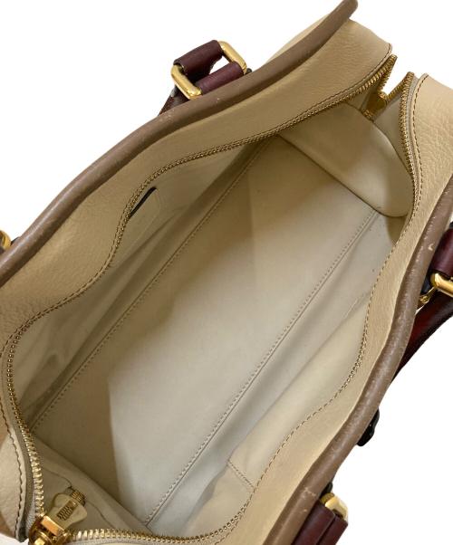 LOEWE（ロエベ）LOEWE (ロエベ) アナグラム アマソナ 28 ボストンバッグ トリコロール ベージュの古着・服飾アイテム