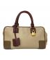 LOEWE（ロエベ）の古着「アナグラム アマソナ 28 ボストンバッグ トリコロール」｜ベージュ