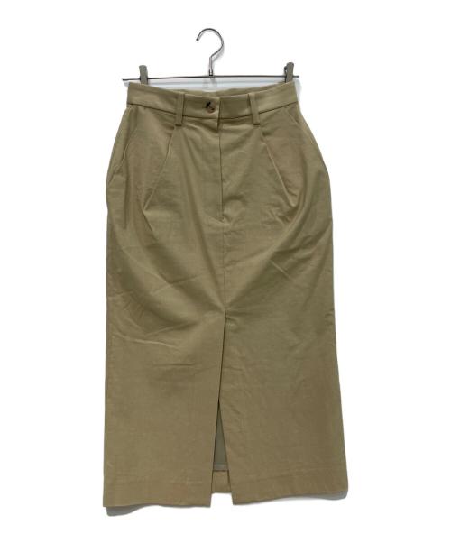 BRILL（ブリル）BRILL (ブリル) シルエットスリットスカート ベージュ サイズ:36の古着・服飾アイテム
