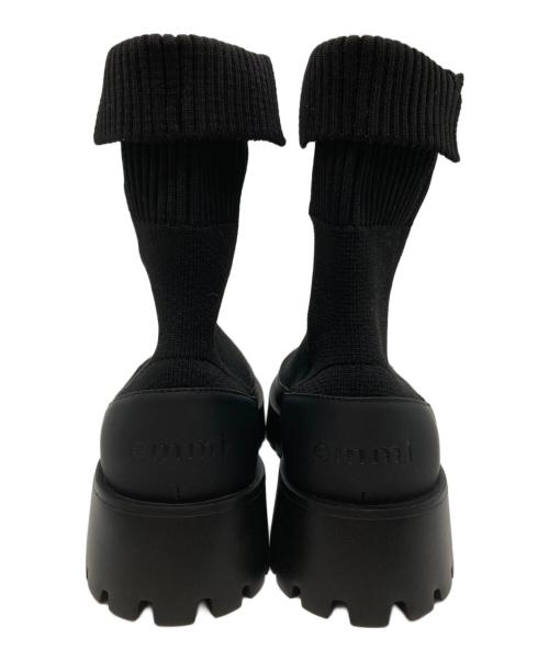 emmi atelier（エミアトリエ）emmi atelier (エミアトリエ) ニットブーツ ブラック サイズ:24.0の古着・服飾アイテム