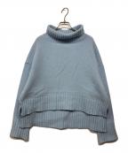 SEVEN TEN by MIHO KAWAHITOセブン テン バイ ミホ カワヒト）の古着「ベーシックタートルニットプルオーバー」｜ライトブルー