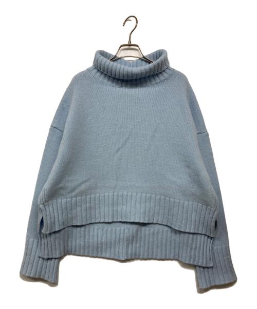 SEVEN TEN by MIHO KAWAHITO（セブン テン バイ ミホ カワヒト）SEVEN TEN by MIHO KAWAHITO (セブン テン バイ ミホ カワヒト) ベーシックタートルニットプルオーバー ライトブルー サイズ:Sの古着・服飾アイテム