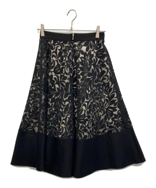 M-premierBLACK（エムプルミエブラック）M-premierBLACK (エムプルミエブラック) フラワーオパールスカート ブラック サイズ:36の古着・服飾アイテム