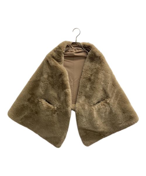 JENNE（ジェンヌ）JENNE (ジェンヌ) リッチボリュームファーケープ ベージュ サイズ:Freeの古着・服飾アイテム