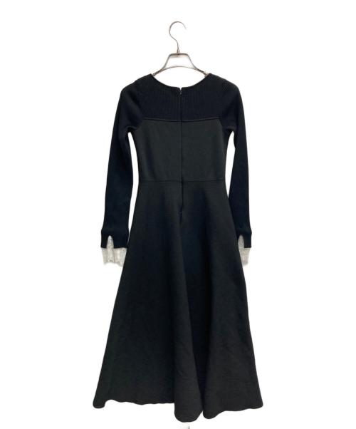 Apuweiser-riche（アプワイザーリッシェ）Apuweiser-riche (アプワイザーリッシェ) 袖レースビスチェ切替ワンピース ブラック サイズ:1の古着・服飾アイテム