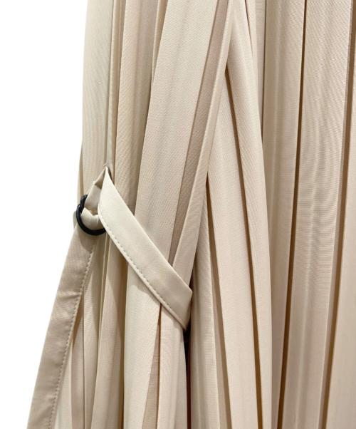 HYKE（ハイク）HYKE (ハイク) TAFFETA PLEATED DRESS ベージュ サイズ:1の古着・服飾アイテム