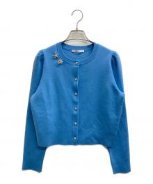ANAYI（アナイ）の古着「メリノウールビジュー カーディガン」｜ブルー