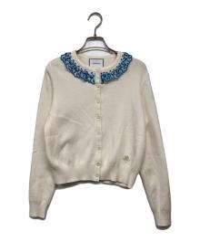 CAPRINO（カプリーノ）の古着「NADESHIKOカシミヤ混レース カーディガン」｜アイボリー