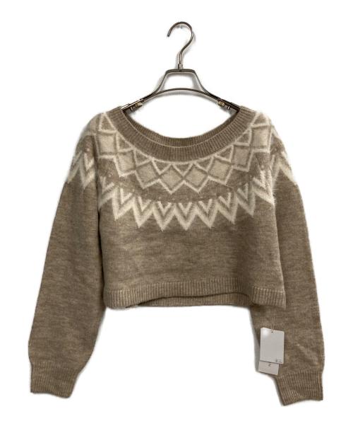 PROPORTION BODY DRESSING（プロポーションボディドレッシング）PROPORTION BODY DRESSING (プロポーションボディドレッシング) ノルディックニットSETUP ワンピース ベージュ サイズ:Mの古着・服飾アイテム