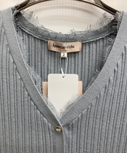 Apuweiser-riche（アプワイザーリッシェ）Apuweiser-riche (アプワイザーリッシェ) レーストリムドッキングワンピース ブルー サイズ:2の古着・服飾アイテム