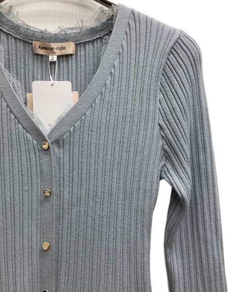 Apuweiser-riche（アプワイザーリッシェ）Apuweiser-riche (アプワイザーリッシェ) レーストリムドッキングワンピース ブルー サイズ:2の古着・服飾アイテム