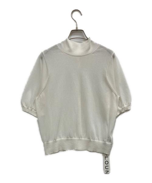 LOUNIE（ルーニー）LOUNIE (ルーニー) ハイネックシアーニットプルオーバー ホワイト サイズ:Fの古着・服飾アイテム