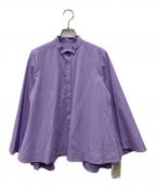 LE PHILル フィル）の古着「ライトウールスリットスリーブブラウス」｜ラベンダー