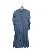 ANAYIアナイ）の古着「アムンゼンベルト付き切り替え ワンピース」｜ブルー