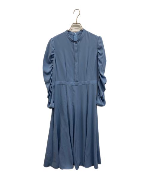 ANAYI（アナイ）ANAYI (アナイ) アムンゼンベルト付き切り替え ワンピース ブルー サイズ:38の古着・服飾アイテム