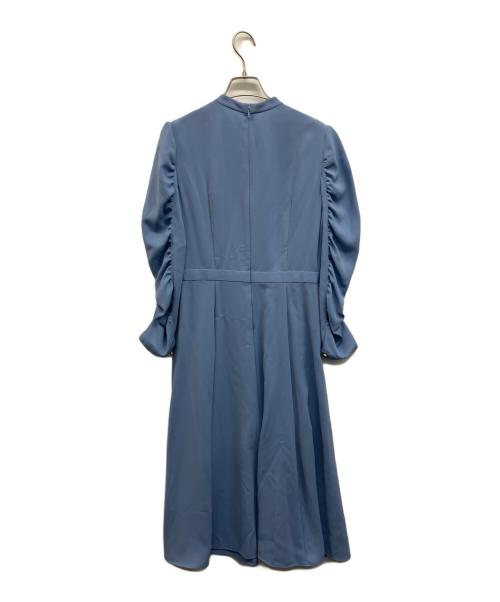 ANAYI（アナイ）ANAYI (アナイ) アムンゼンベルト付き切り替え ワンピース ブルー サイズ:38の古着・服飾アイテム