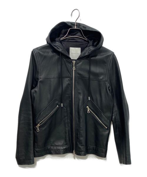 ESTNATION（エストネーション）ESTNATION (エストネーション) レザーパーカー ブラック サイズ:Sの古着・服飾アイテム