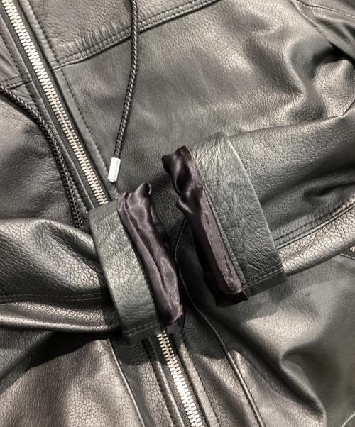 ESTNATION（エストネーション）ESTNATION (エストネーション) レザーパーカー ブラック サイズ:Sの古着・服飾アイテム