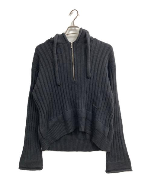 PRANK PROJECT（プランクプロジェクト）PRANK PROJECT (プランクプロジェクト) Angola Knit Hoodie グレー サイズ:Freeの古着・服飾アイテム
