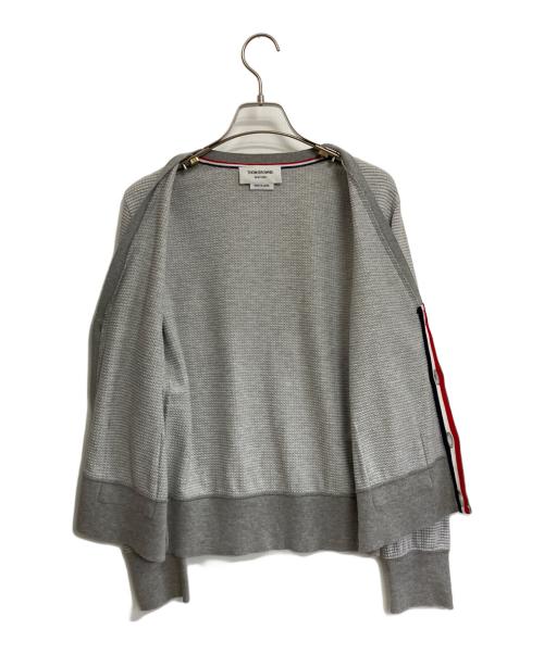 Thom Browne（トムブラウン）Thom Browne (トムブラウン) ワッフルポケットカーディガン グレー サイズ:00の古着・服飾アイテム