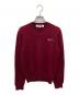 PLAY COMME des GARCONS（プレイコムデギャルソン）の古着「WハートワッペンVネックニット」｜レッド