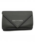 BALENCIAGAバレンシアガ）の古着「ペーパーミニウォレット」｜グレー