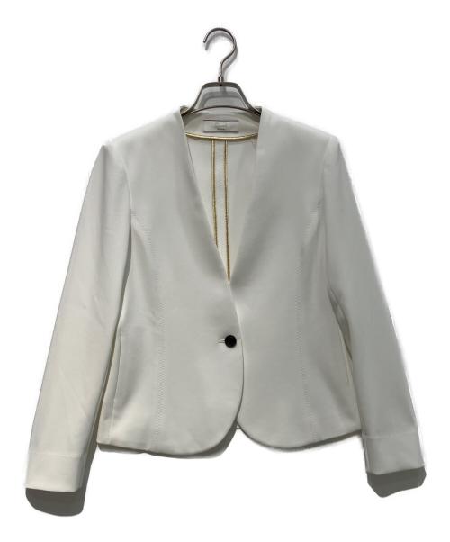 BEIGE（ベイジ）BEIGE (ベイジ) LUIZA / ノーカラージャケット　JKCWGS0701 ホワイト サイズ:4の古着・服飾アイテム