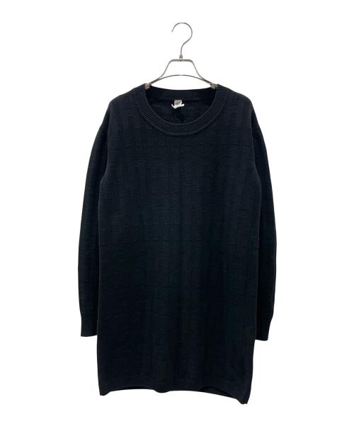 HERMES（エルメス）HERMES (エルメス) Hモチーフニットワンピース ブラック サイズ:36の古着・服飾アイテム