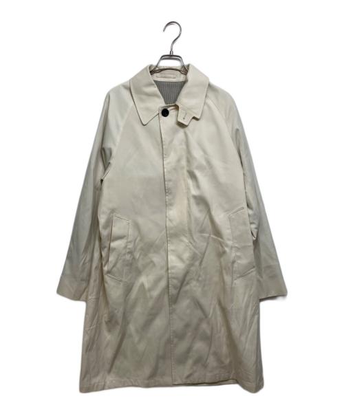 UNITED ARROWS（ユナイテッドアローズ）UNITED ARROWS (ユナイテッドアローズ) OLMETEX T/Cツイル バルカラーコート アイボリー サイズ:Sの古着・服飾アイテム