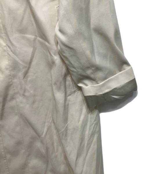 UNITED ARROWS（ユナイテッドアローズ）UNITED ARROWS (ユナイテッドアローズ) OLMETEX T/Cツイル バルカラーコート アイボリー サイズ:Sの古着・服飾アイテム