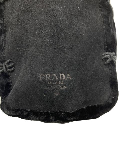 PRADA（プラダ）PRADA (プラダ) ベルベットミニバッグ ブラックの古着・服飾アイテム