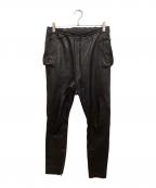ripvanwinkleリップヴァンウィンクル）の古着「Motorcycle Leather pants」｜ブラック