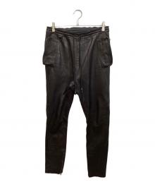 ripvanwinkle（リップヴァンウィンクル）の古着「Motorcycle Leather pants」｜ブラック