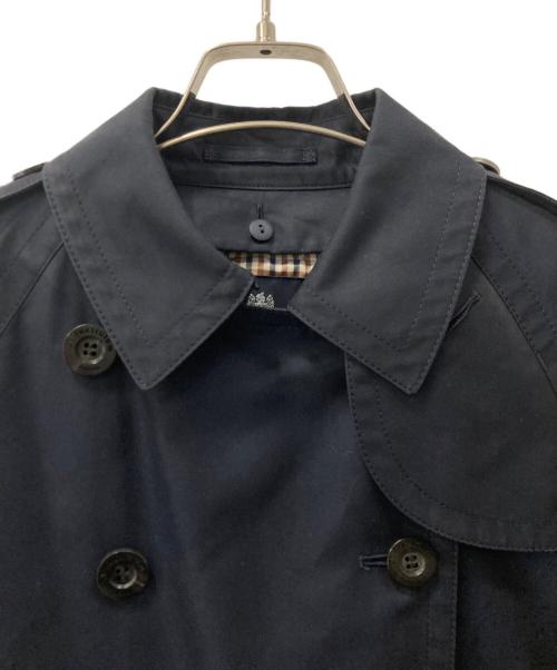 Aquascutum（アクアスキュータム）Aquascutum (アクアスキュータム) ライナー付トレンチコート ネイビー サイズ:6の古着・服飾アイテム