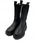 FABIO RUSCONIファビオルスコーニ）の古着「サイドゴアミドルブーツ」｜ブラック